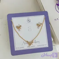 نیم‌ست پاپیونِ آویز نگین ژوپینگ