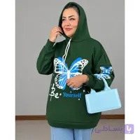 هودی دخترانه طرح پروانه