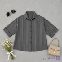شومیز آستین سه ربع شیشه‌ای