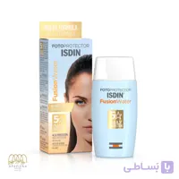 ضد آفتاب فیوژن واتر بی رنگ ایزدین مدل Fusion Water با SPF 50 حجم 50 میل