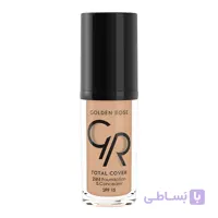 کرم پودر و کانسیلر توتال کاور گلدن رز رنگ 15 Warm Sand