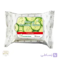 دستمال مرطوب پاک کننده آرایش پیوردرم حاوی عصاره اسطوخودوس بسته 30 عددی