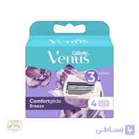 تیغ یدک ونوس بریز ۳ تیغه ژیلت 4 عددی مدل Comfortglide