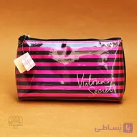 کیف لوازم آرایش طرح ویکتوریا سکرت سرخابی مشکی – متوسط