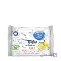 دستمال مرطوب پاک کننده آرايش 1*3 دافی 20 برگ