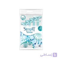 خود تراش زنانه ژیلت ونوس 2 تیغه 4 عددی venus simply