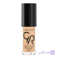 کرم پودر و کانسیلر توتال کاور گلدن رز رنگ 03 Almond