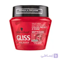 ماسک موی ترمیم کننده مخصوص موهای رنگ شده گلیس Color Protect &amp; Shine شوارتسکف 300 میل