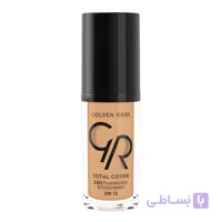 کرم پودر و کانسیلر توتال کاور گلدن رز رنگ 13 Natural Tan