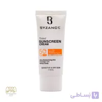 کرم ضد آفتاب رنگی بیزانس با +SPF50 مخصوص پوست خشک و حساس رنگ گلد بژ 30