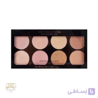 پالت رژگونه، برنزر و هایلایتر رولوشن مدل Golden Sugar 2 Rose Gold