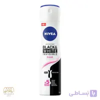 اسپری ضد تعریق زنانه نیوآ مدل Black & White Invisible Clear حجم 150 میل