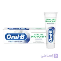 خمیر دندان اورل بی مدل Gumline Pro-Purify Gentle Whitening حجم 75 میل
