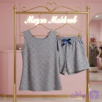 ست تاپ و شورتک زنانه نخ پنبه