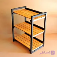 استند /قفسه/کتابخانه ترکیب چوب وفلز کد645