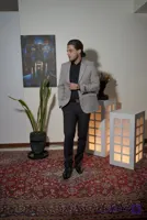 کت تک مردانه مدل کتان طوسی تیره جیب پاکتی