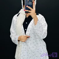 شومیز زنانه یقه دار گل گلی نخی