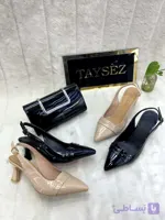 کفش مجلسی زنانه پاشنه ysl ورنی 5 سانتی سایز بندی 37 تا 40