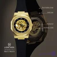 ساعت لوندویل اتوماتیک بند رابر صفحه قلب باز