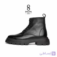 کفش نیم بوت بند دار چرم طبیعی کد 054