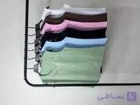 تاپ زنانه نخ پنبه دور یقه گلدوزی پروانه