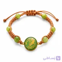 دستبند بافت سنگ سبز روبه