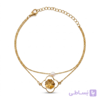 دستبند زنجير سنگ مرواريد دافنه