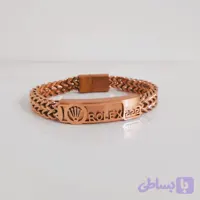 دستبند رولکس بافت زرگلد استیل مردانه