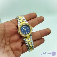 ساعت زنانه طرح پتک فیلیپ دورنگ صفحه سرمه‌ای