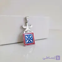 پلاک درفش کاویانی استیل مردانه نقره‌ای