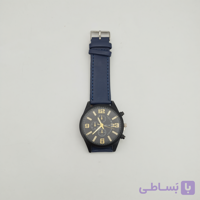 ساعت مردانه بند چرم سبز- یکسال ضمانت