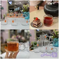 لیوان دلی deliدسته مرواریدی مدل روما وارداتی