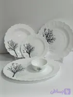 سرویس 25 پارچه ایروپال طرح شادو مشکی