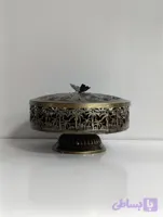 شکلات خوری فلزی گرد پایه دار