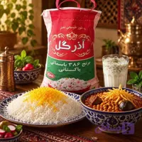 برنج پاکستانی 386 دانه متوسط آذر گل