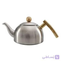 قوری نزاز NEZAZ استیل مات 1 لیتر دسته طلا کد 1300
