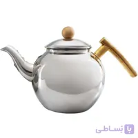 قوری نزاز NEZAZ خمره ای استیل نیم لیتر دسته طلا کد 1100