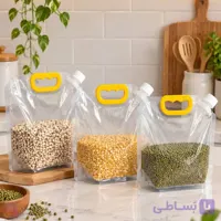 بانکه طلقی پاکتی دسته‌دار درب پیچی