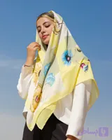 روسری حریر قواره 110 برند gnt کد 145 روز دختر