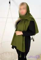 شال نخی ساده طرح کندویی در چند رنگ کد 210