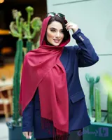 شال نخی وال ساده دارای 18رنگ‌ حاشیه ریشه دار برند gnt کد 215