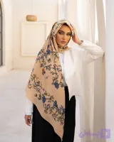 روسری وال نخی طرح گل منگوله دار سایز 140 در 8 رنگ کد 154