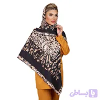 روسری نخی طرح پلنگی ژیک استار سایز 140 دوردست دوز کد 107