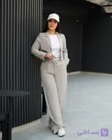 ست کت کراپ و شلوار زنانه اسپرت
