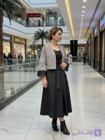 کت و دامن مدل ژاکارد پنبه