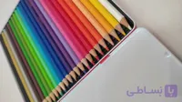 مداد رنگی جعبه فلزی 24 الیپون