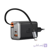 آداپتور شارژ دو پورت 67 وات نمایشگردار به همراه کابل سر خود مک‌دودو مدل CH-4100