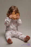 ست بلوز و شلوار نیوبورن اسپرت طرح تدی خوابالو