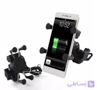 جاموبایلی شارژردار موتورسیکلت – نگهدارنده موبایل با شارژ سریع USB