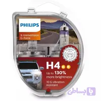 لامپ فابریک H4(55w+130%) افزایش نور فیلیپس ۲ عددی